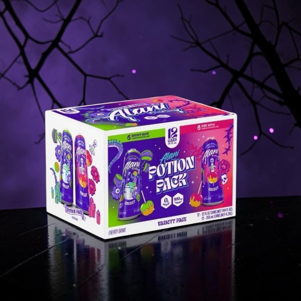 Alani Nu Variety Pack 12pk (Witch's Brew, Ruby Apple) in hand NEW